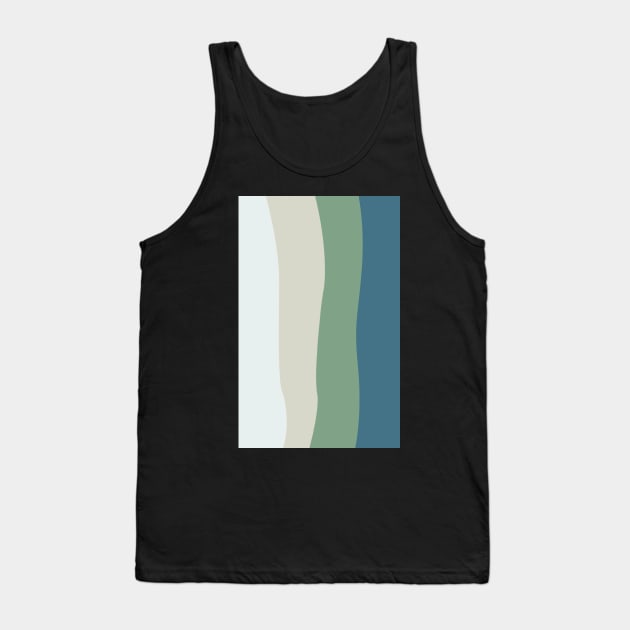 Moss green stripes patterns Tank Top by Hoahip